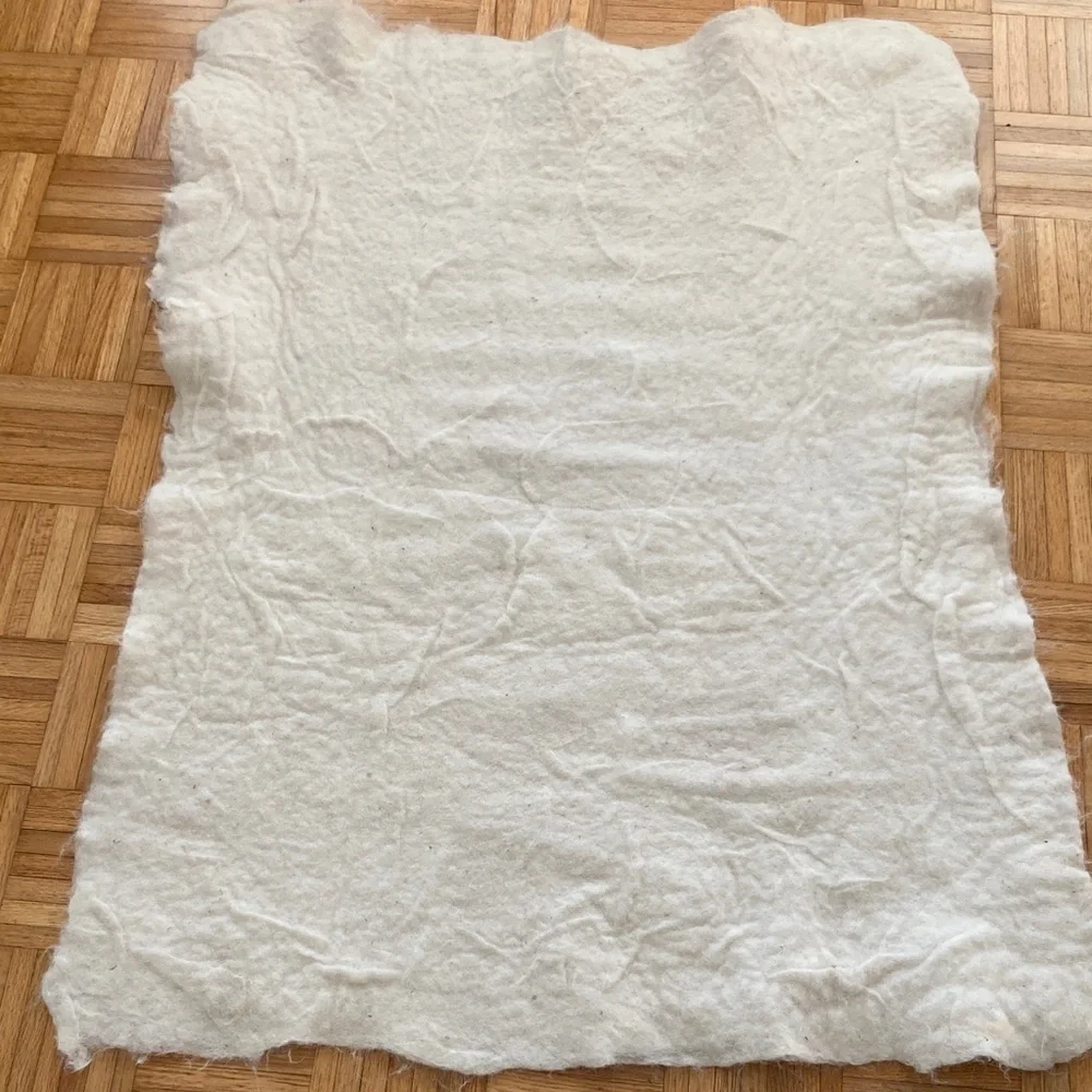 Alpaca Wool sheet thick 3x4 foot Luxurious Cream colour